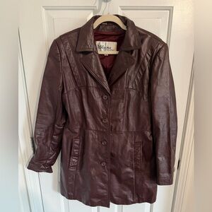 Wilsons Leather Women's Deep Brown/ Burgundy Leather Jacket